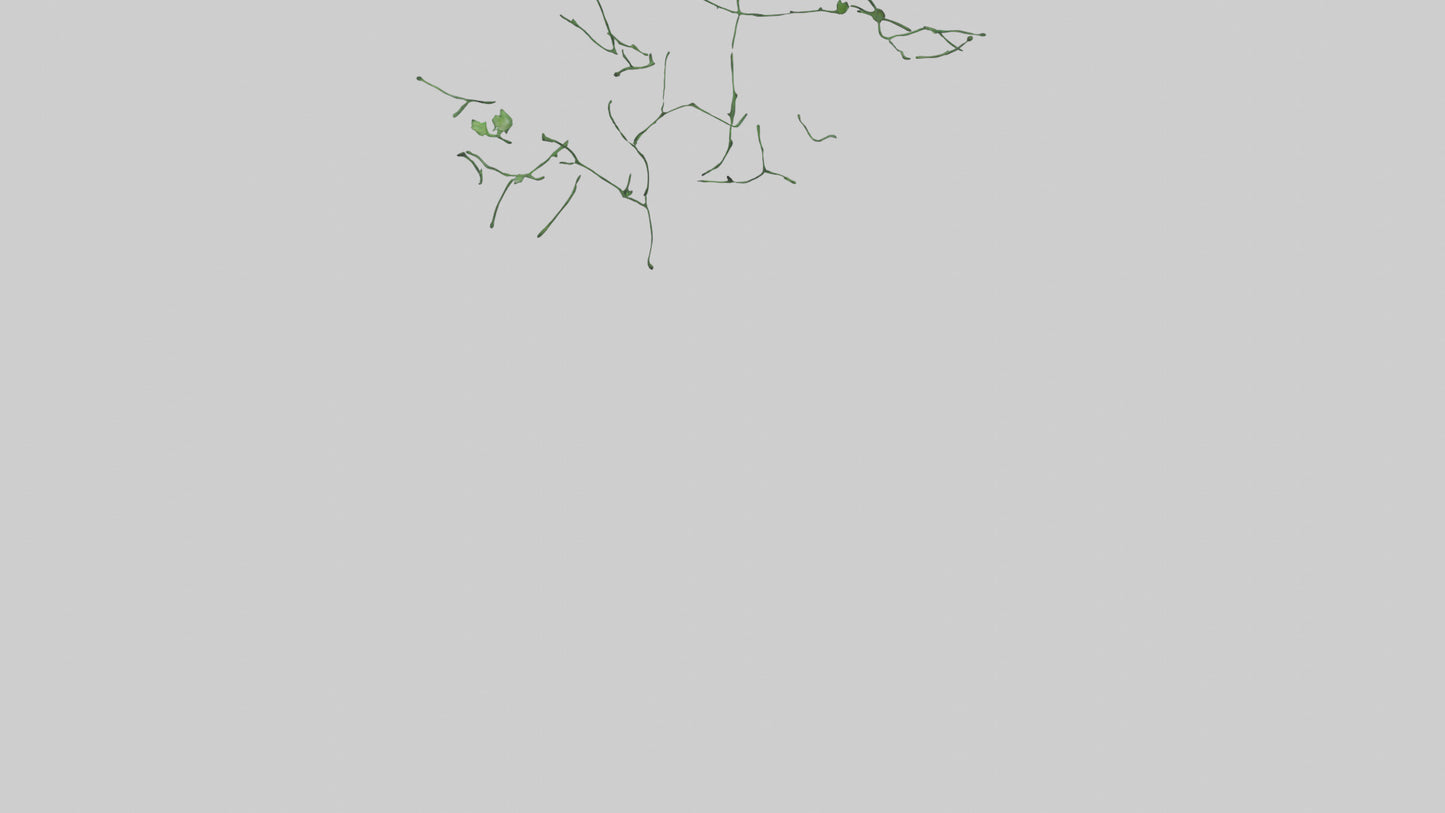 Floating Greenery statue model VR / AR / low-poly