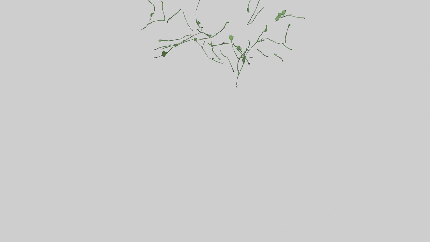 Floating Greenery statue model VR / AR / low-poly