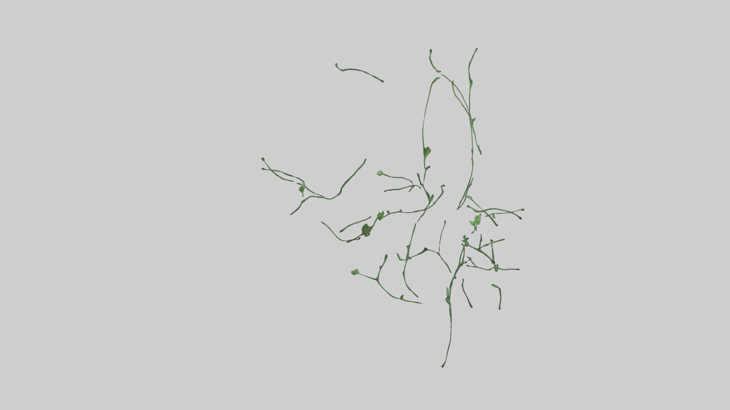 Floating Greenery statue model VR / AR / low-poly