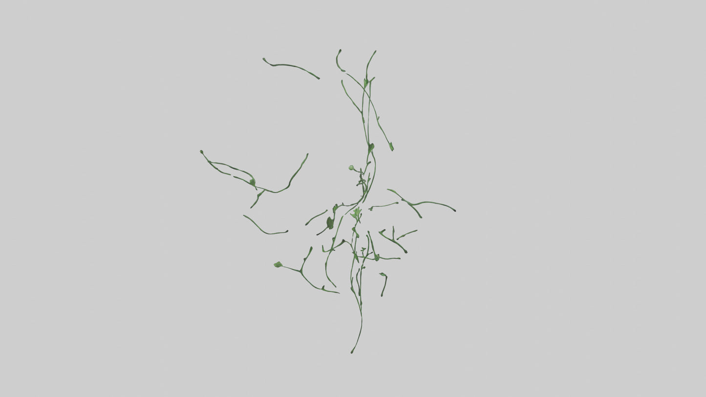 Floating Greenery statue model VR / AR / low-poly