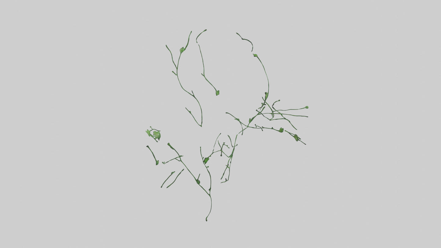 Floating Greenery statue model VR / AR / low-poly