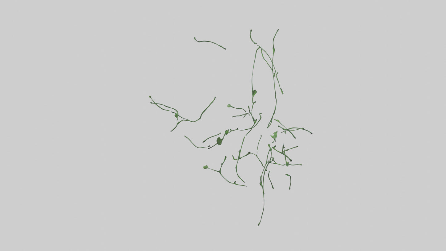 Floating Greenery statue model VR / AR / low-poly