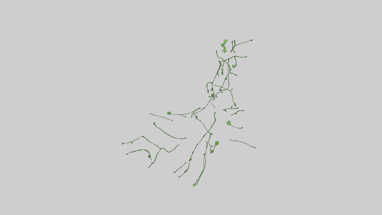 Floating Greenery statue model VR / AR / low-poly