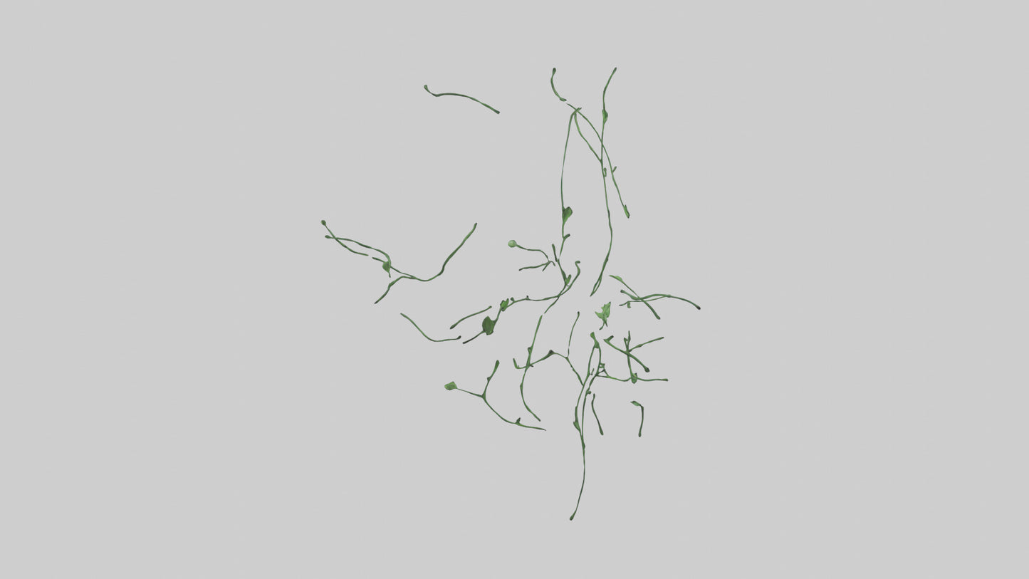 Floating Greenery statue model VR / AR / low-poly