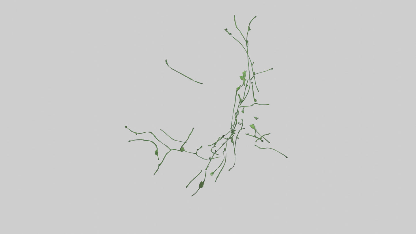 Floating Greenery statue model VR / AR / low-poly