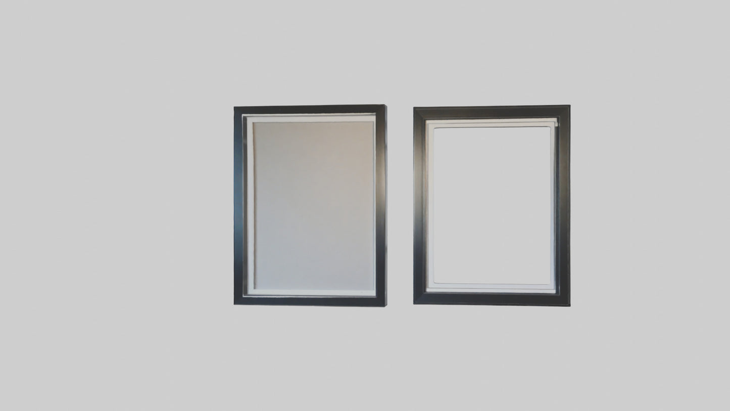 3D model Floating Wall Frames VR / AR / low-poly