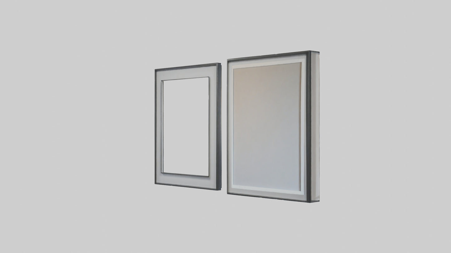 3D model Floating Wall Frames VR / AR / low-poly