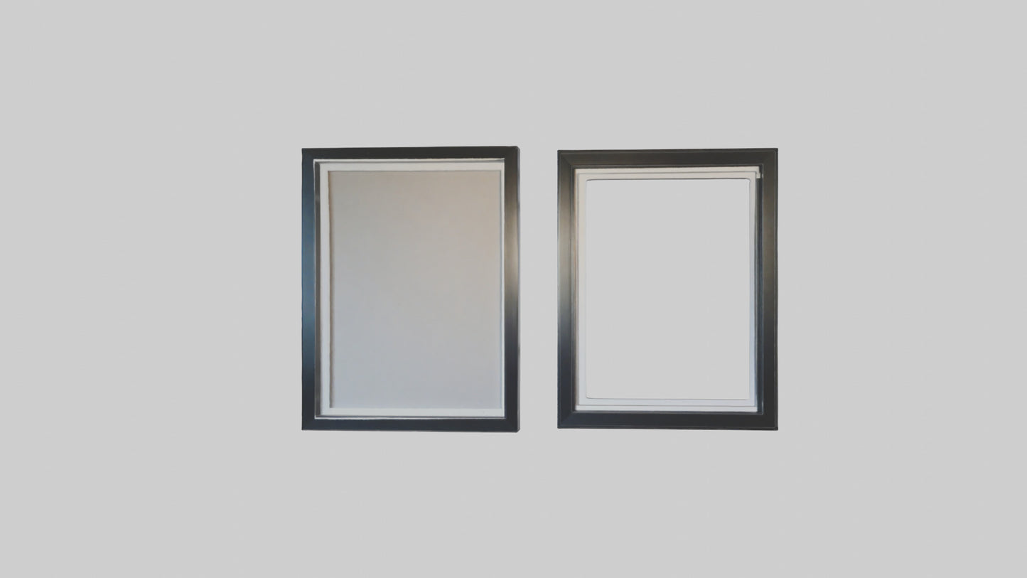 3D model Floating Wall Frames VR / AR / low-poly