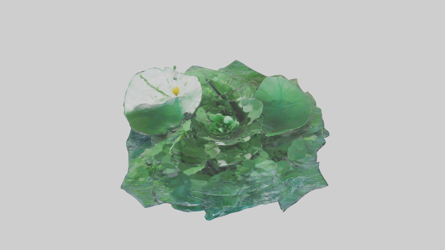 Floating Water Plant Sculpture model 3D model