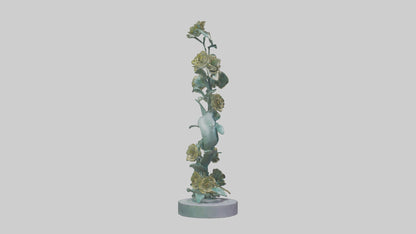 3D model Flora Spiral statue model VR / AR / low-poly