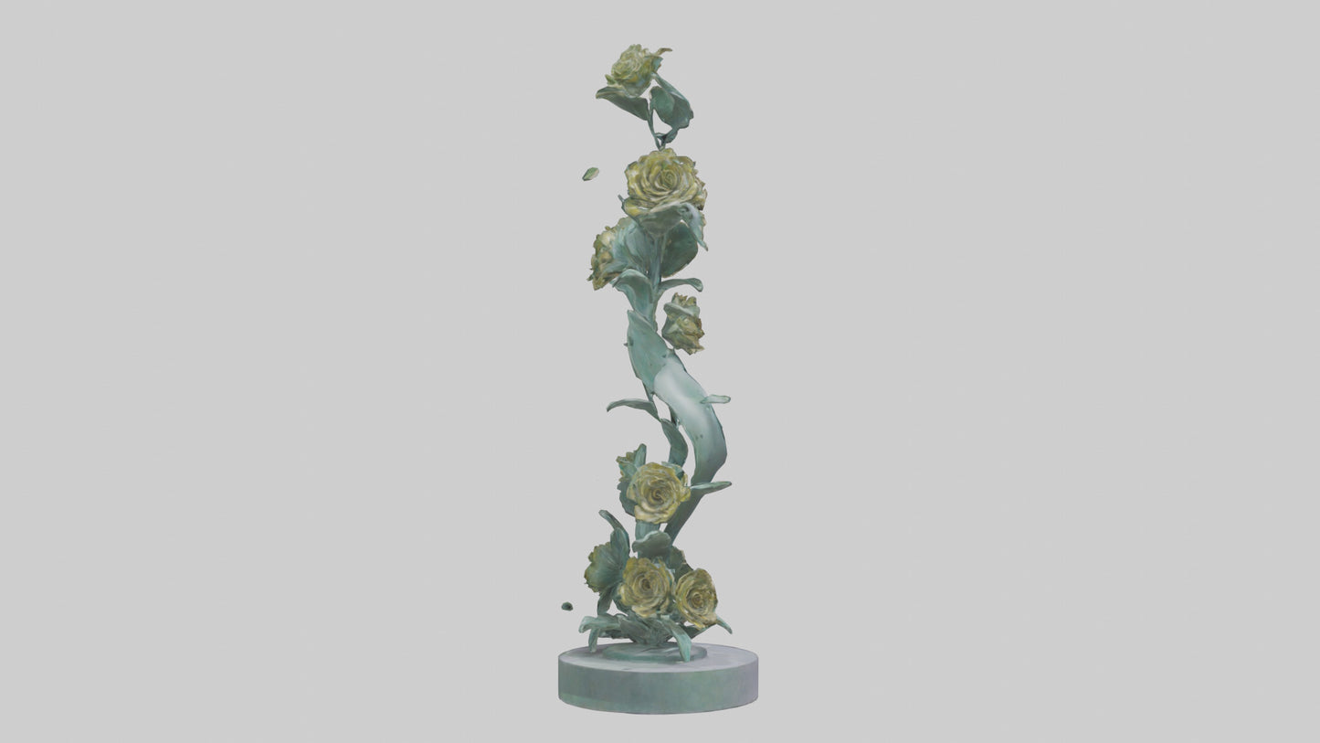 3D model Flora Spiral statue model VR / AR / low-poly