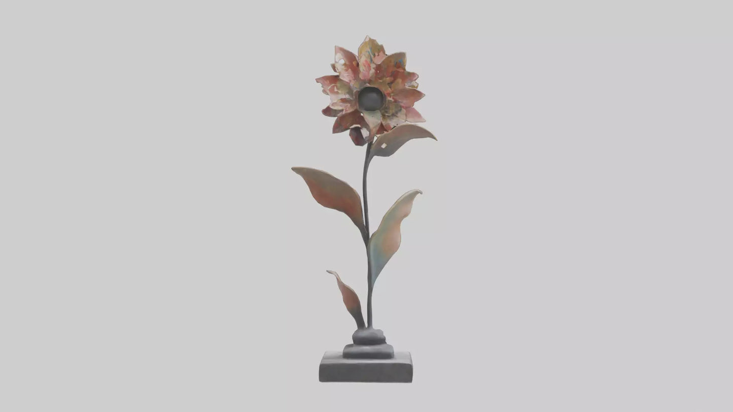3D model Floral Form Sculpture statue model VR / AR / low-poly