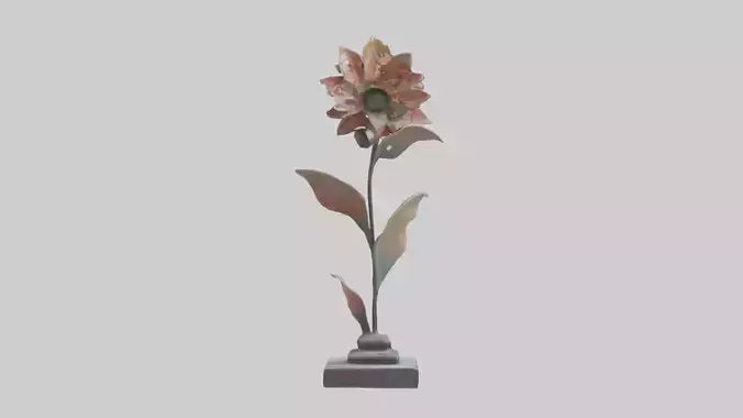3D model Floral Form Sculpture statue model VR / AR / low-poly
