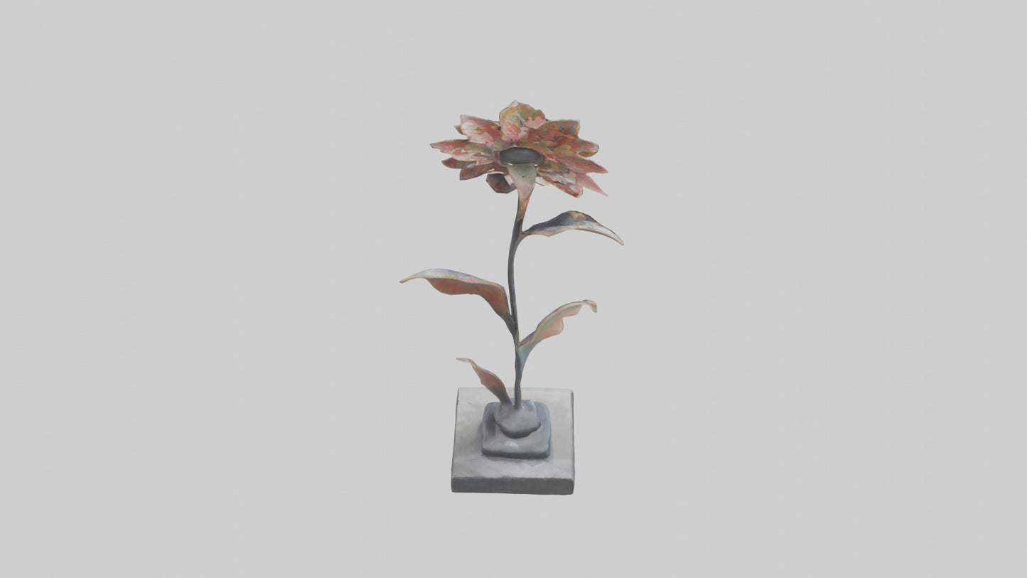 3D model Floral Form Sculpture statue model VR / AR / low-poly