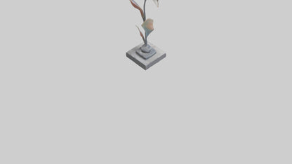 3D model Floral Form Sculpture statue model VR / AR / low-poly
