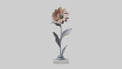 3D model Floral Form Sculpture statue model VR / AR / low-poly
