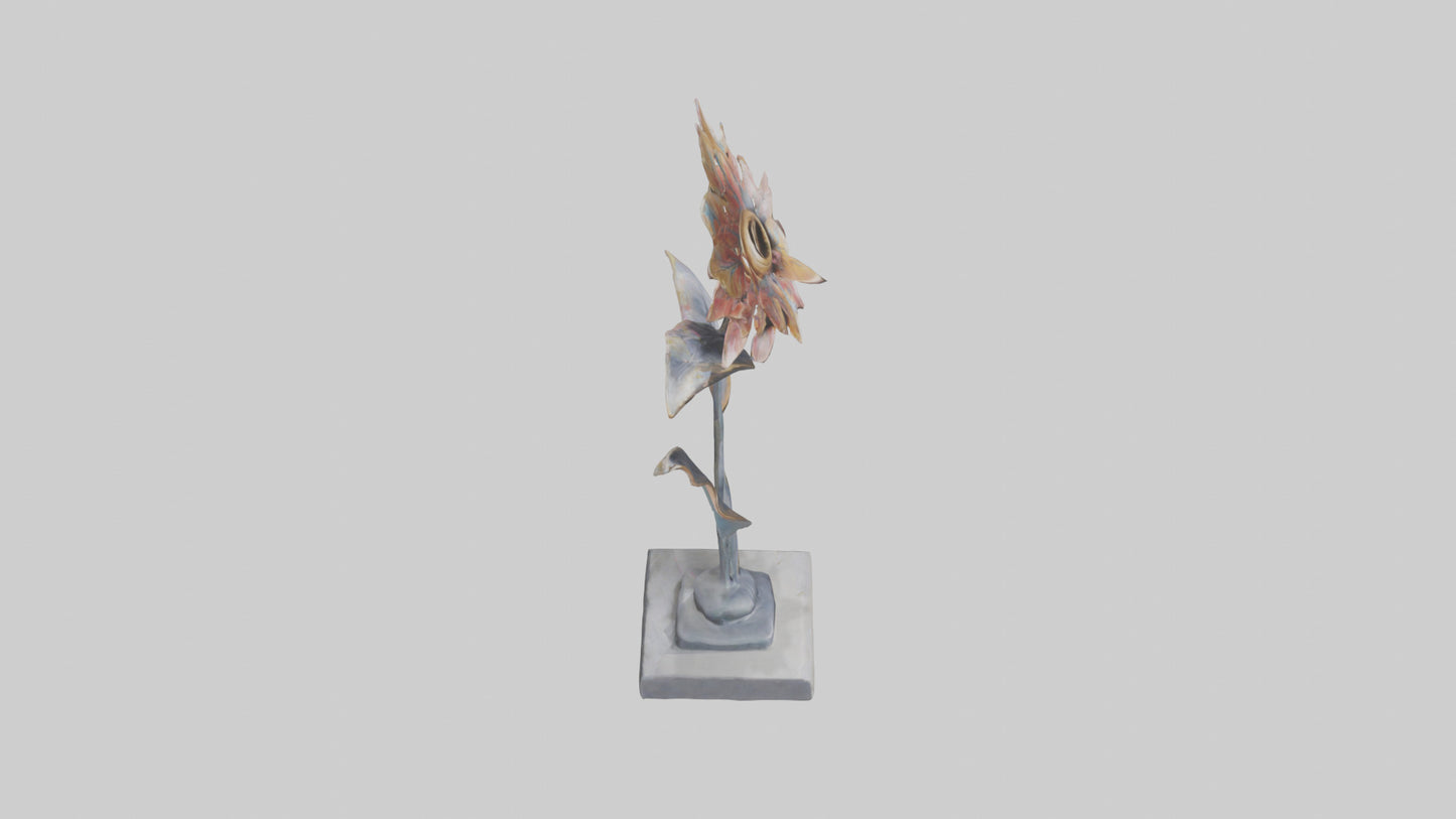 3D model Floral Form Sculpture statue model VR / AR / low-poly