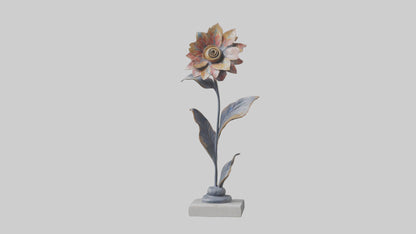 3D model Floral Form Sculpture statue model VR / AR / low-poly