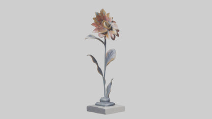 3D model Floral Form Sculpture statue model VR / AR / low-poly
