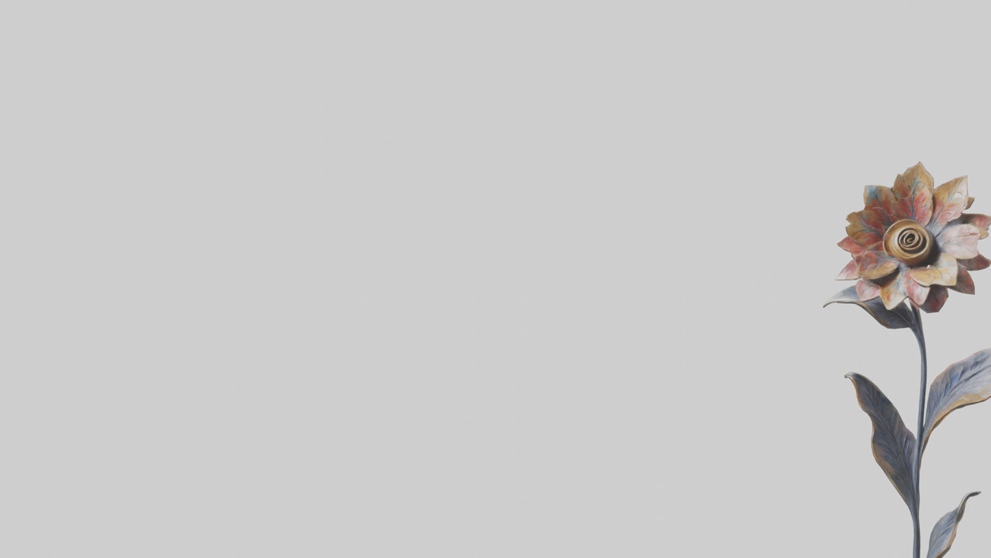 3D model Floral Form Sculpture statue model VR / AR / low-poly