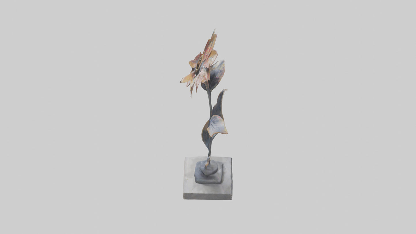 3D model Floral Form Sculpture statue model VR / AR / low-poly