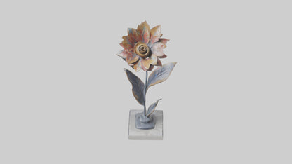 3D model Floral Form Sculpture statue model VR / AR / low-poly