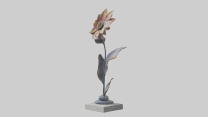 3D model Floral Form Sculpture statue model VR / AR / low-poly