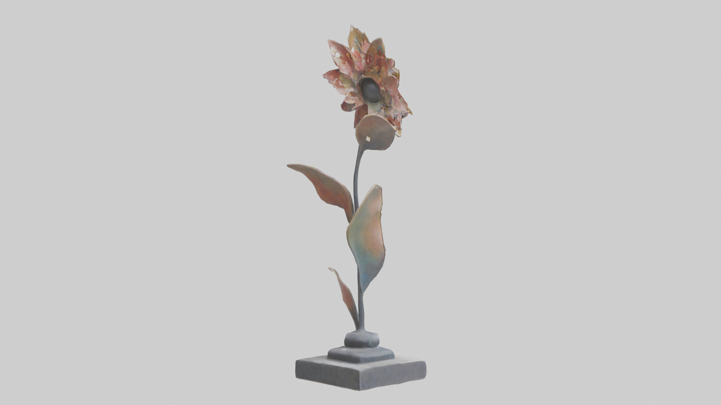 3D model Floral Form Sculpture statue model VR / AR / low-poly