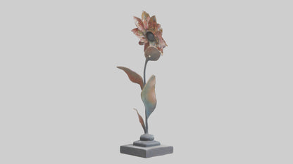 3D model Floral Form Sculpture statue model VR / AR / low-poly
