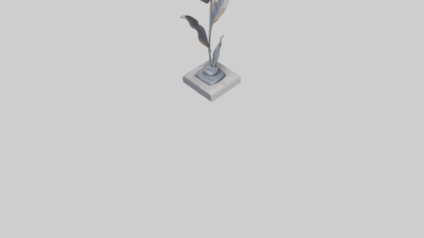 3D model Floral Form Sculpture statue model VR / AR / low-poly