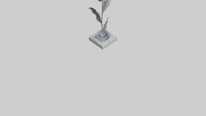 3D model Floral Form Sculpture statue model VR / AR / low-poly