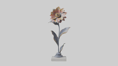 3D model Floral Form Sculpture statue model VR / AR / low-poly