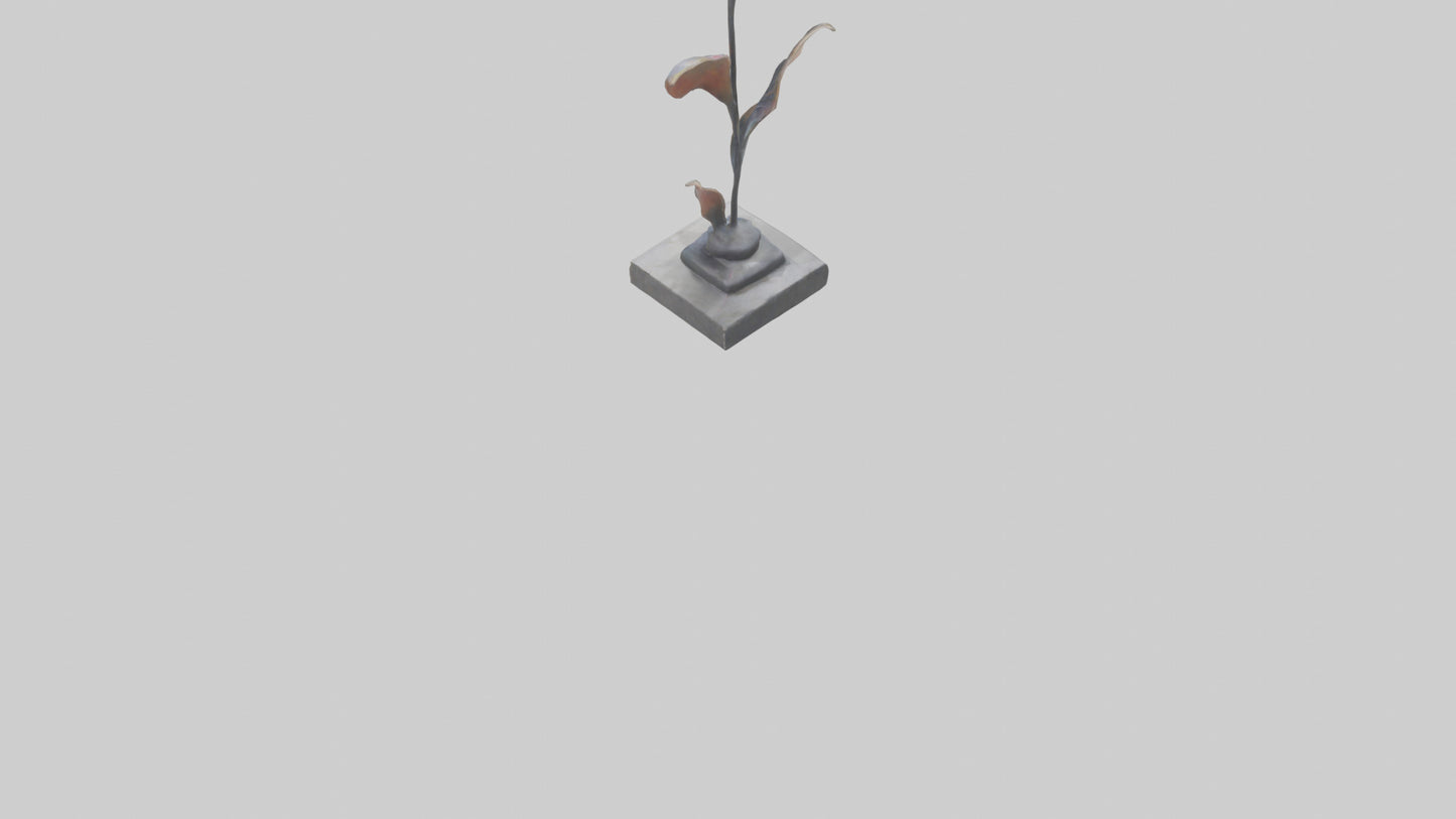 3D model Floral Form Sculpture statue model VR / AR / low-poly