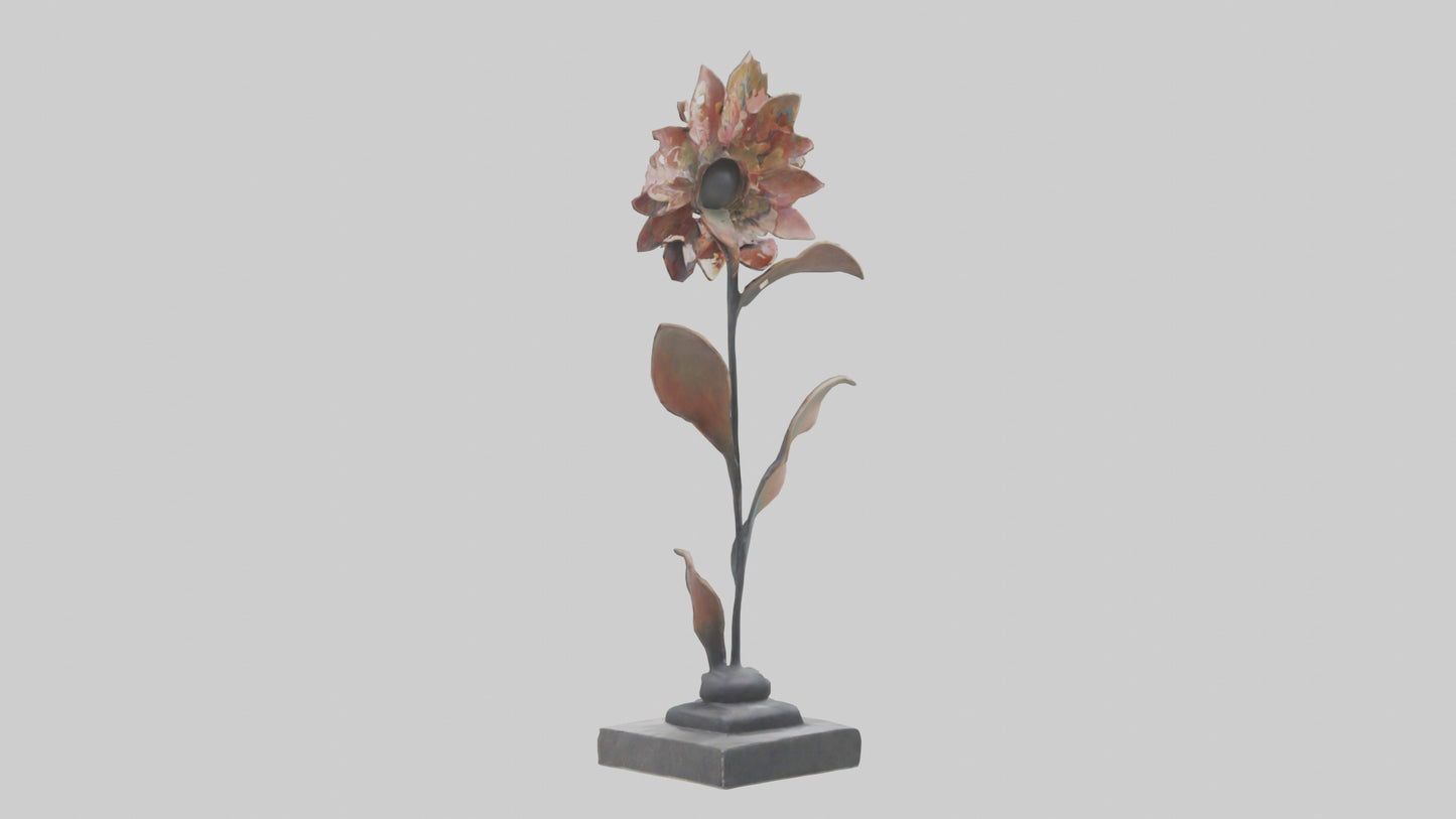 3D model Floral Form Sculpture statue model VR / AR / low-poly