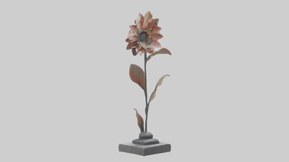 3D model Floral Form Sculpture statue model VR / AR / low-poly