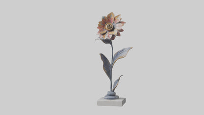 3D model Floral Form Sculpture statue model VR / AR / low-poly