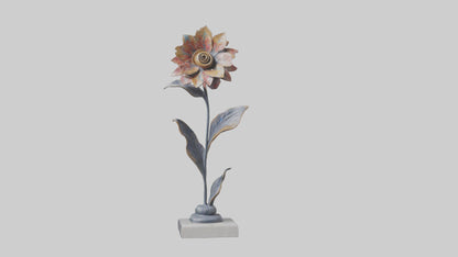3D model Floral Form Sculpture statue model VR / AR / low-poly
