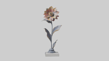 3D model Floral Form Sculpture statue model VR / AR / low-poly