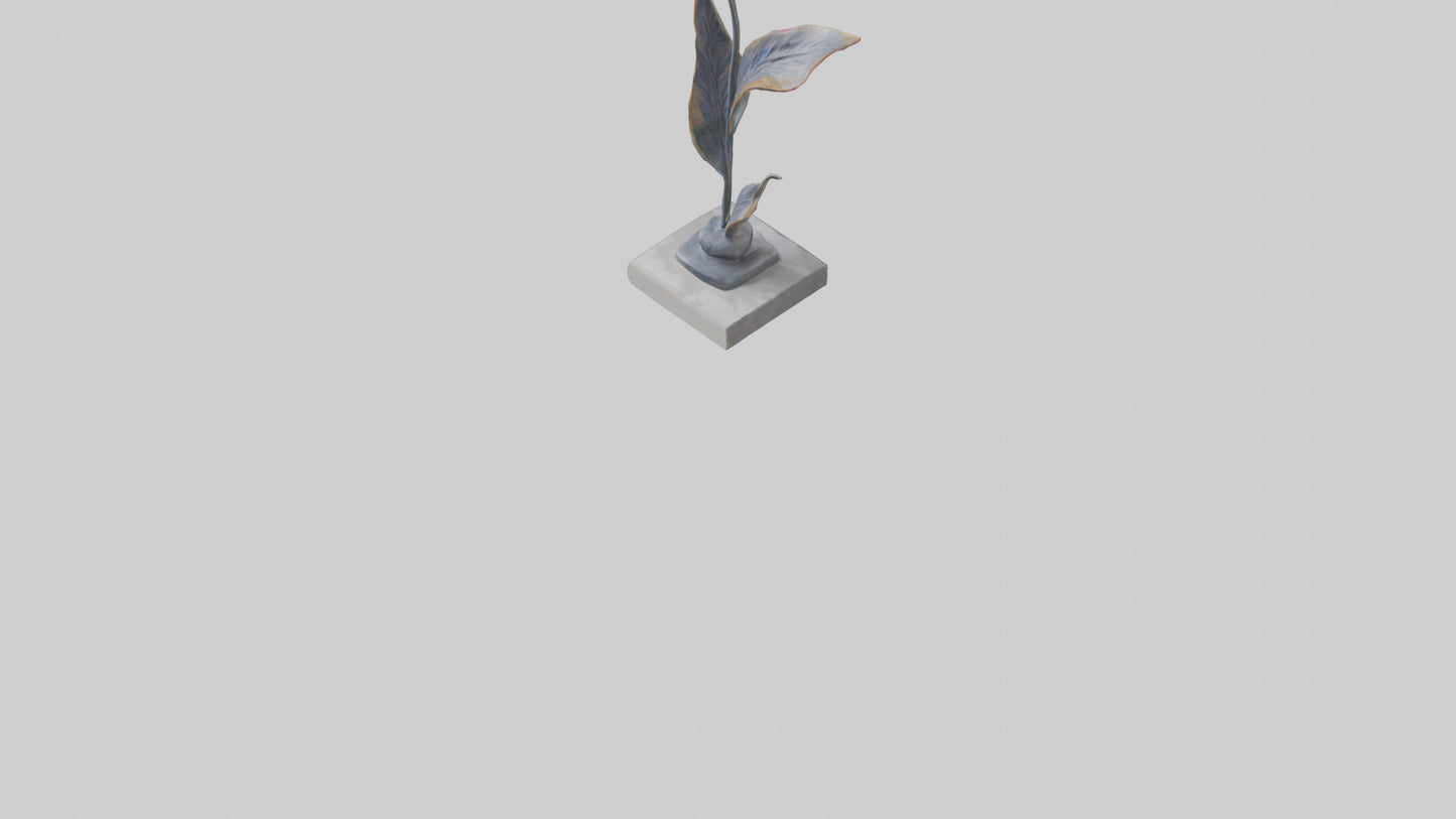 3D model Floral Form Sculpture statue model VR / AR / low-poly