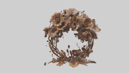 3D model Floral Twist Sculpture model VR / AR / low-poly