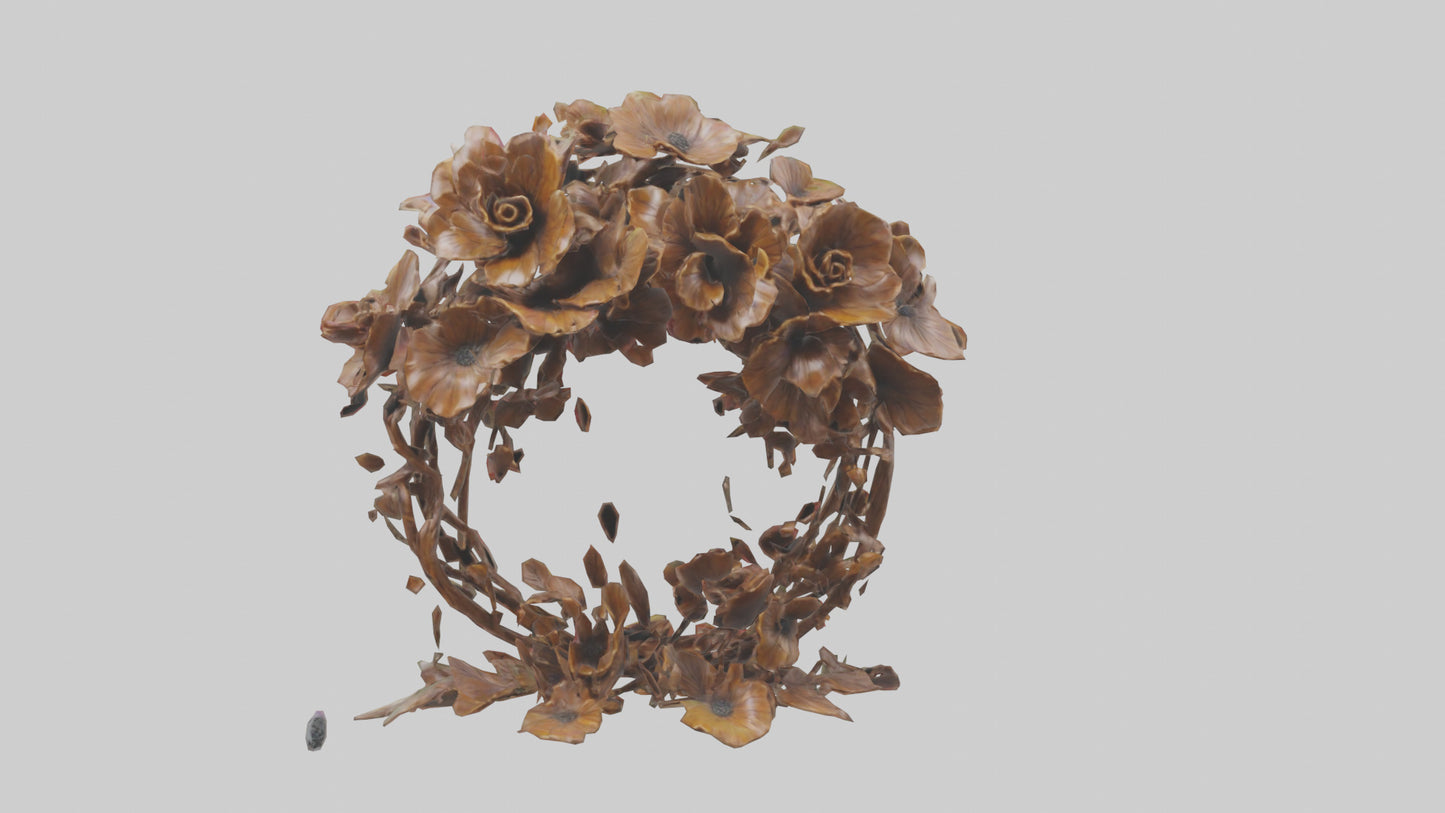 3D model Floral Twist Sculpture model VR / AR / low-poly
