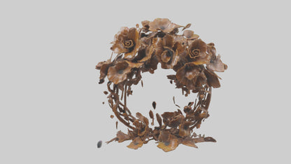 3D model Floral Twist Sculpture model VR / AR / low-poly