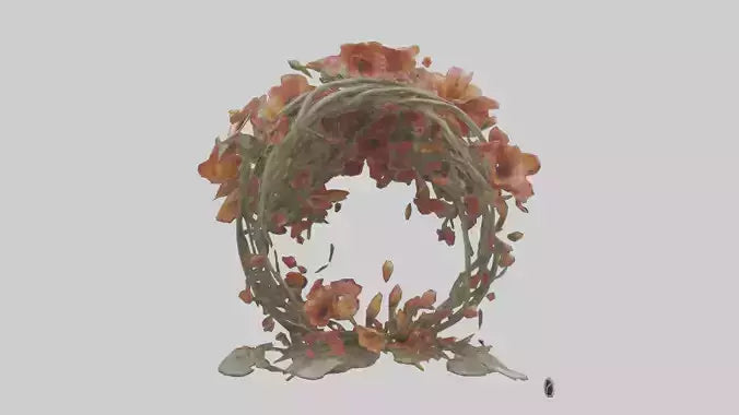 3D model Floral Twist Sculpture model VR / AR / low-poly