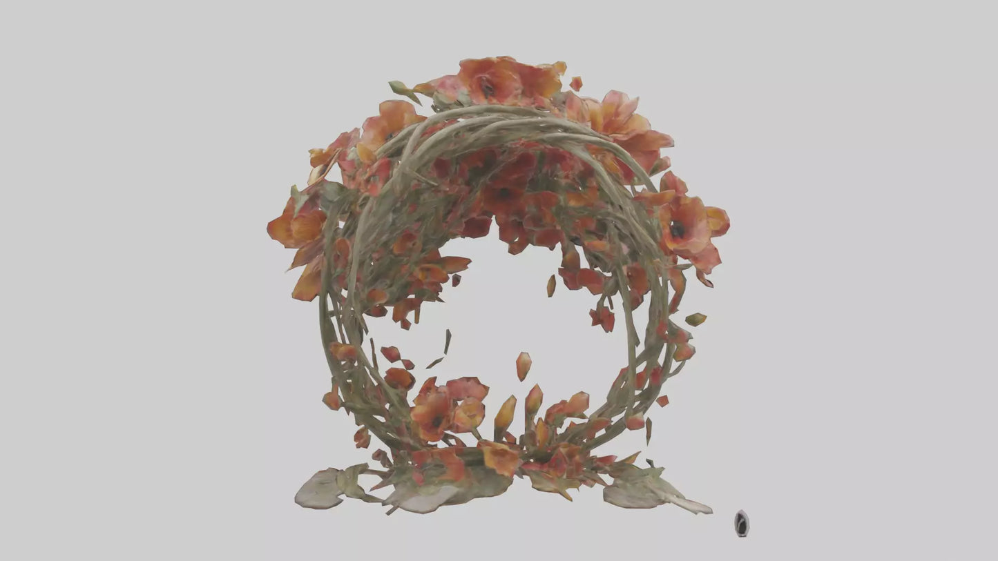 3D model Floral Twist Sculpture model VR / AR / low-poly