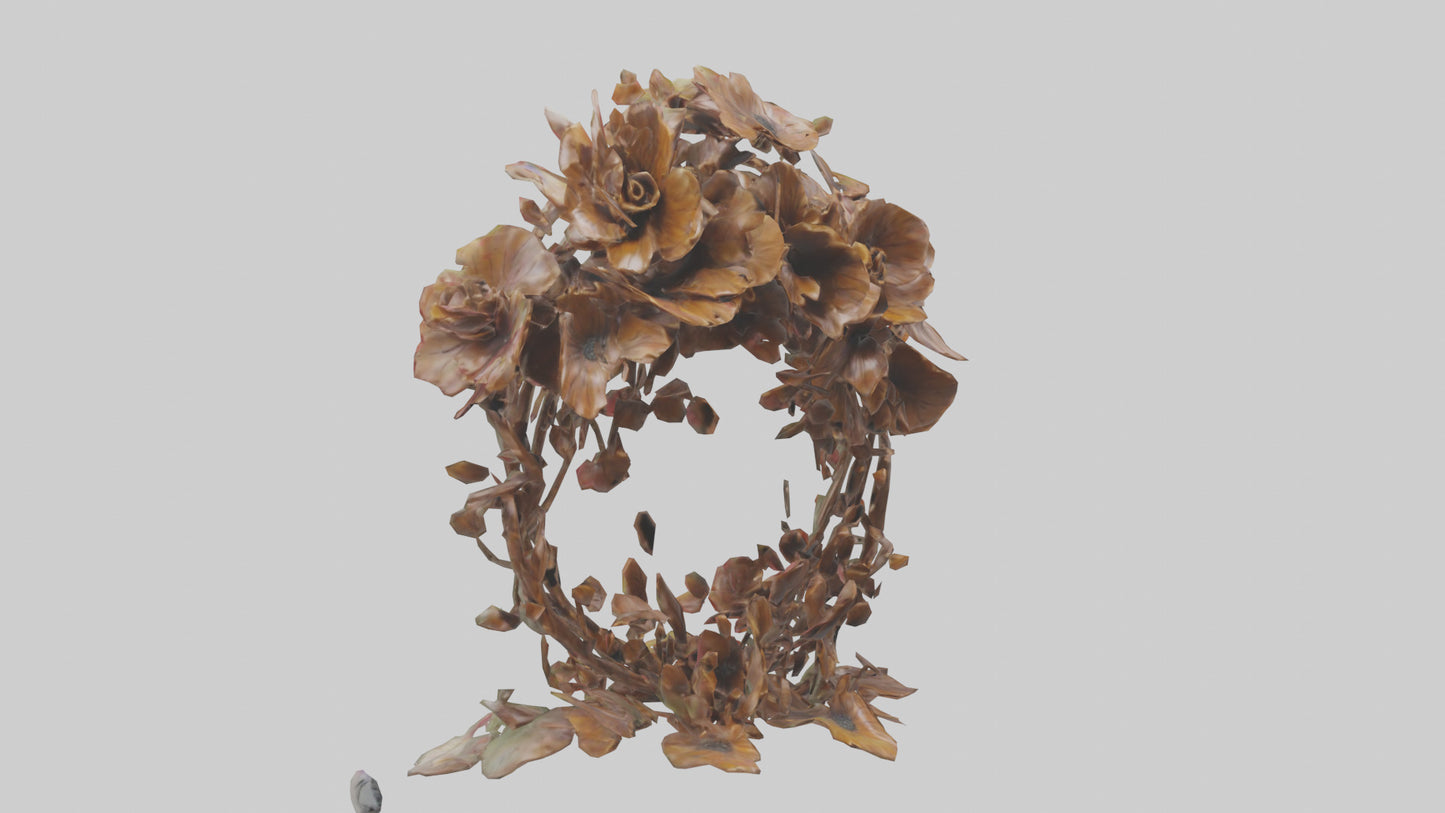 3D model Floral Twist Sculpture model VR / AR / low-poly
