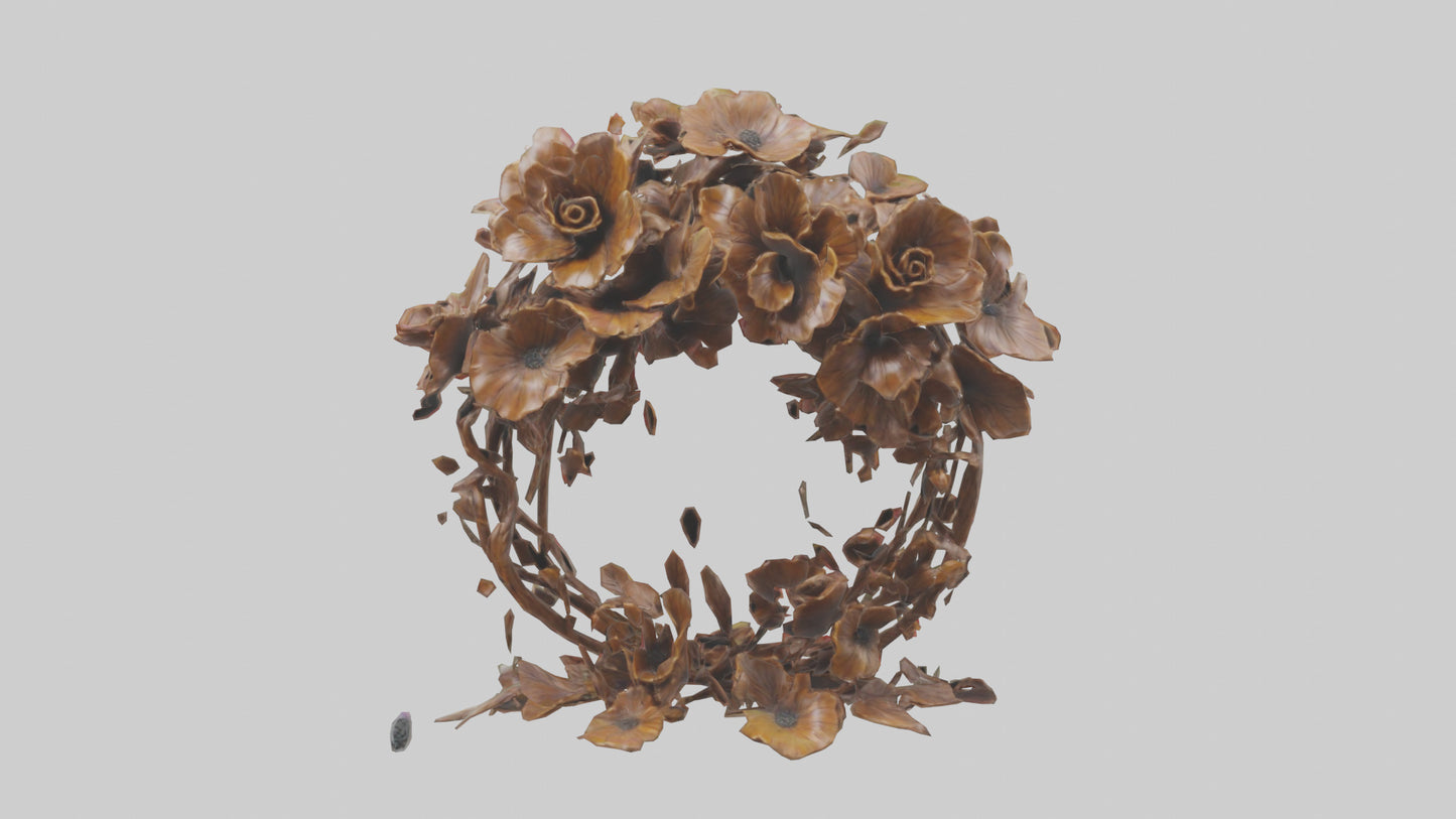 3D model Floral Twist Sculpture model VR / AR / low-poly