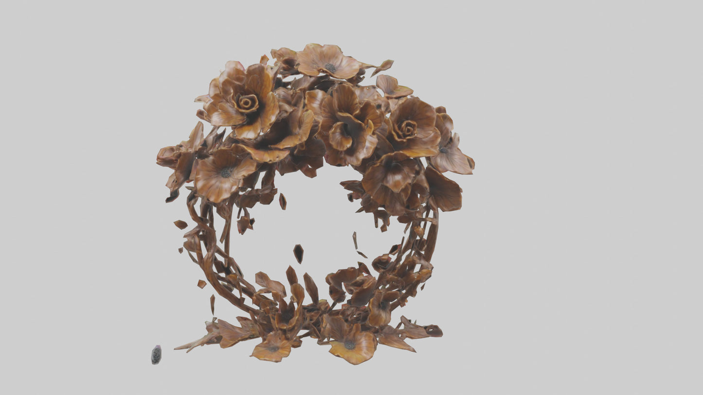 3D model Floral Twist Sculpture model VR / AR / low-poly