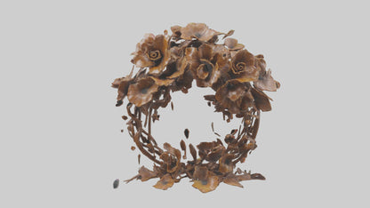 3D model Floral Twist Sculpture model VR / AR / low-poly
