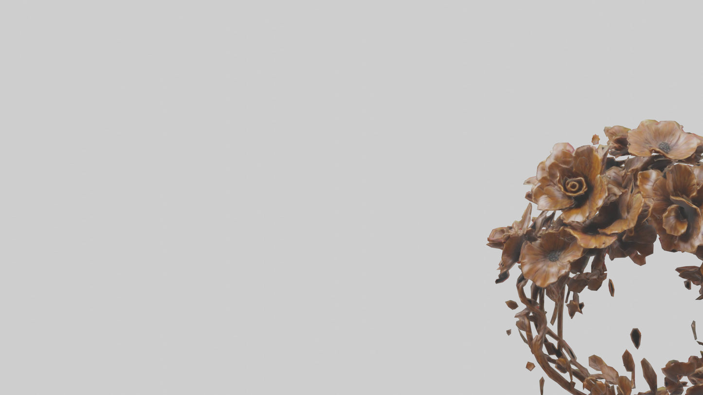 3D model Floral Twist Sculpture model VR / AR / low-poly