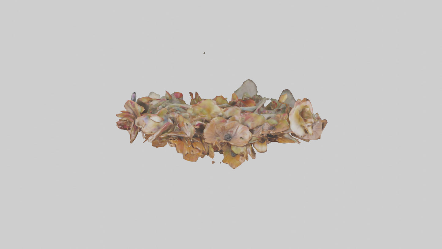 3D model Floral Twist Sculpture model VR / AR / low-poly